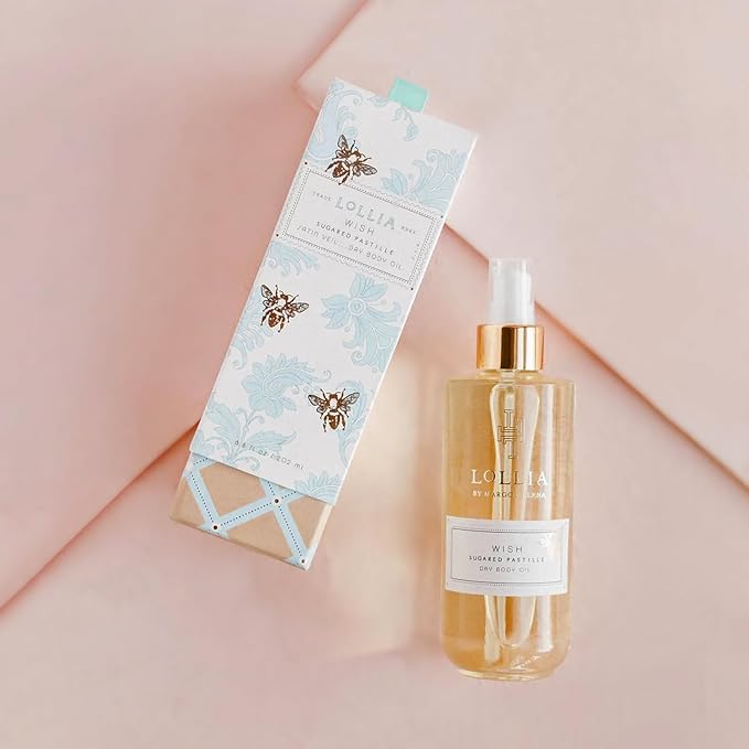 LOLLIA Wish Dry Body Oil, 6.8 Fl. Oz. – Sugared Pastille – Women’s, Scented, Moisturizing, Dry Body Oil for Women, For All Skin Types-FemmiqueWomen
