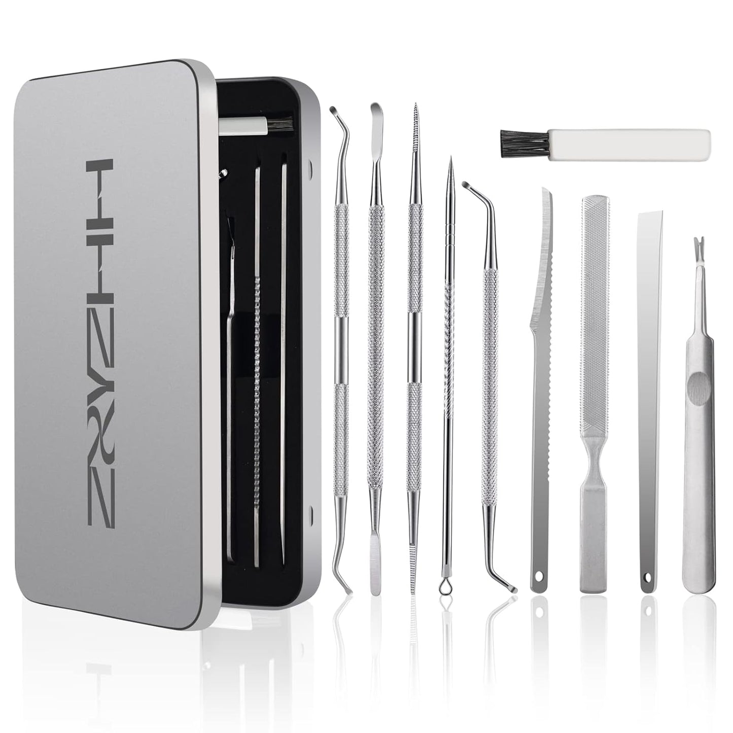 Ingrown Toenail Tool Removal Tool Kit, 10PCS Surgical Stainless Steel Professional Ingrown Toenail File and Lifters Manicure Care Treatment for Nail Correction Under Sidewall Clean-FemmiqueWomen