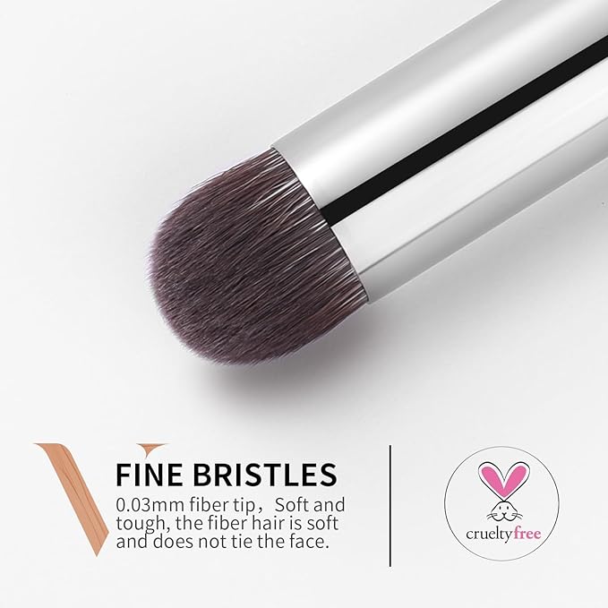 DUcare Tapered Small Concealer Brush Under Eye, Nose Contour Brush Mini Makeup Brushes Ideal for Liquid, Cream, and Powder Concealer(V03)-FemmiqueWomen