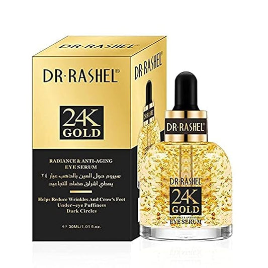 24K Gold Radiance Collagen & Anti - Aging Eye Serum, Helps To Reduce Wrinkle, Under eye Puffiness & Dark Circles, Size 1.01 Fl Oz (Pack Of 1)-FemmiqueWomen