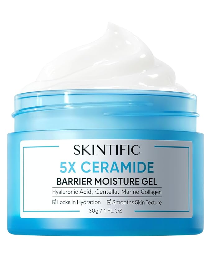5X Ceramides Moisture Barrier Cream, Hydrating Skin Barrier Repair Face Moisturizer for All Skin Types with Hyaluronic Acid & Centella, Daily Moisturizer, Non-Comedogenic-FemmiqueWomen