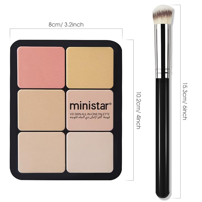 12 Colors Cream [Blush+Contour+Concealer+Highlighter] Makeup Palette for Cheeks - Multi-functional Makeup Palette with Brush, Natural Matte Long Wearing, Waterproof Face Makeup Palette (#04)-FemmiqueWomen