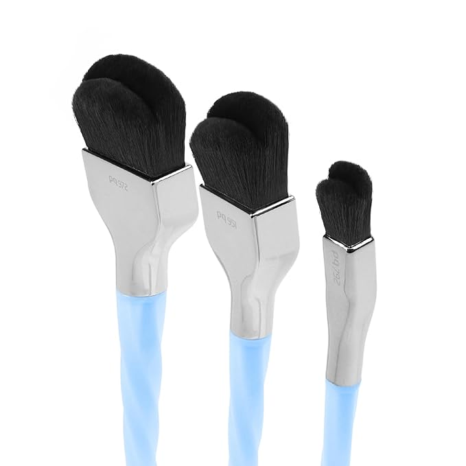 Bdellium Tools Professional Makeup Brush - Blue Double Dome Blender 3pc Brush Set-FemmiqueWomen