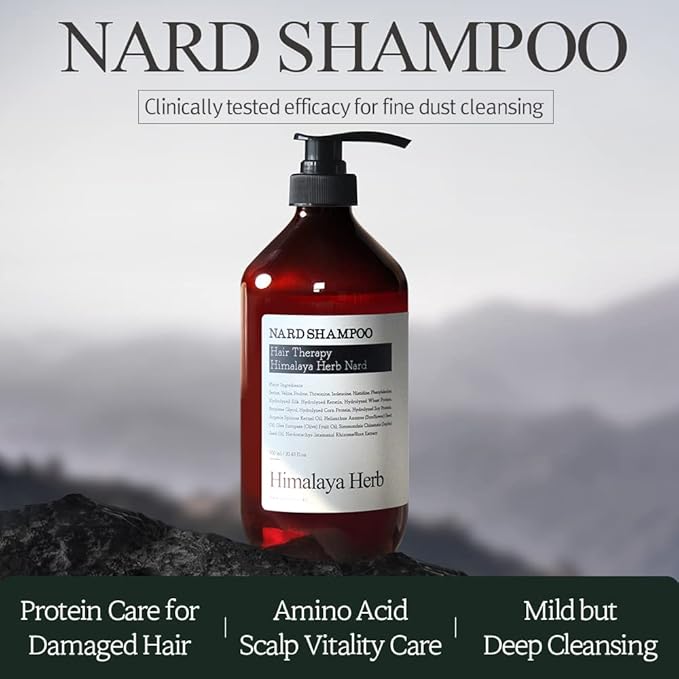 NARD Hair Shampoo Tea tree Rosemary 16.9 Fl Oz - Strong Vitality from Himalayas - Natural Surfactants giving Soft Cleansing - Argan Olive Jojoba Macadamia Sunflower Oil - Rich in Protein Amino Acids-FemmiqueWomen