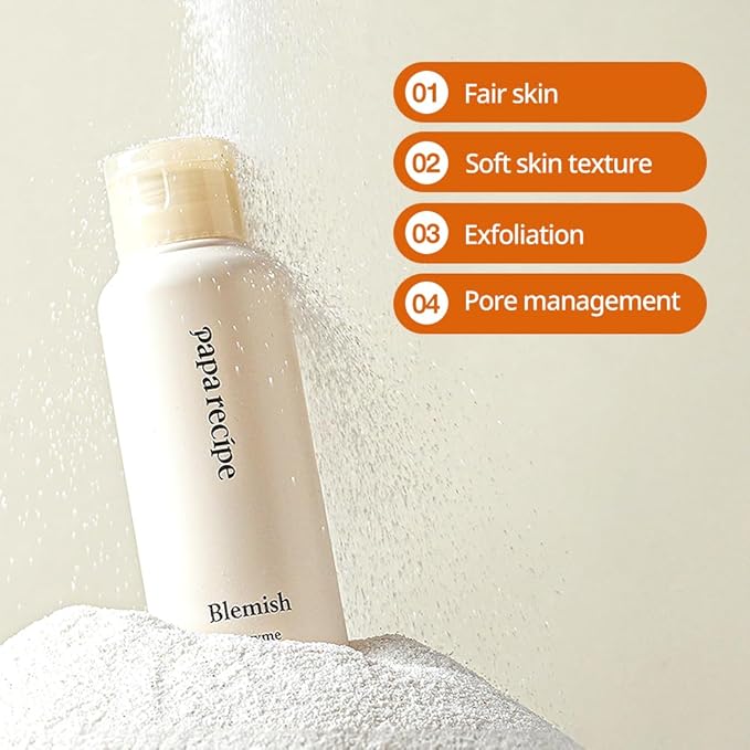 Papa Recipe Blemish Enzyme Powder Rice Cleanser – Gentle Triple Exfoliation with Papain, PHA & Rice Powder – Low pH Korean Skincare Face Wash for Clearer, Radiant Skin-FemmiqueWomen