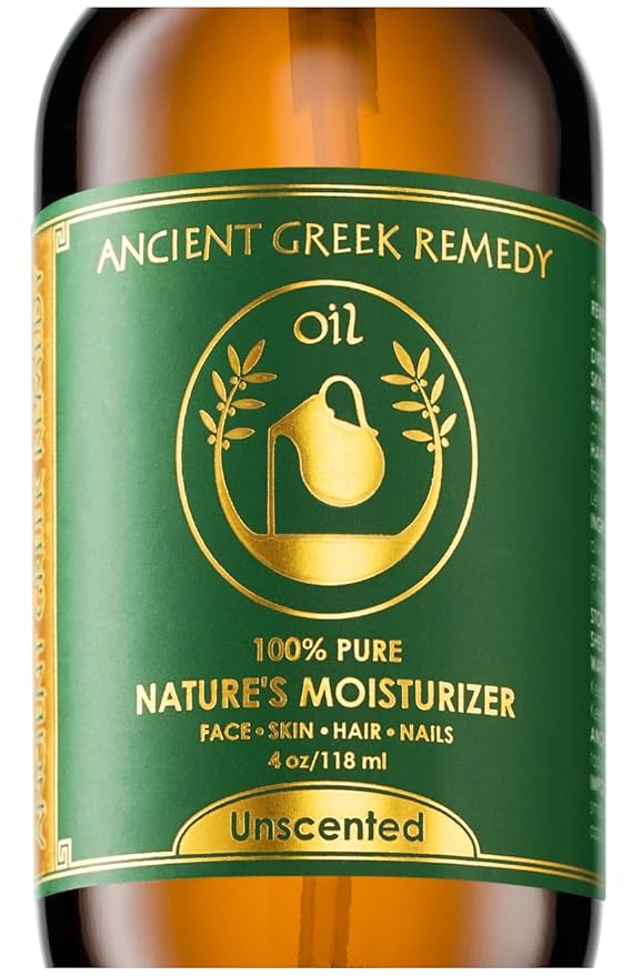 Ancient Greek Remedy - Hydrating Face Oil for Women - Anti-Aging Serum with Organic Jojoba, Rosehip, Sweet Almond, Olive, and Vitamin E - Fast Absorbing Body Oil for Dry Skin - Fragrance Free, 4 fl oz-FemmiqueWomen