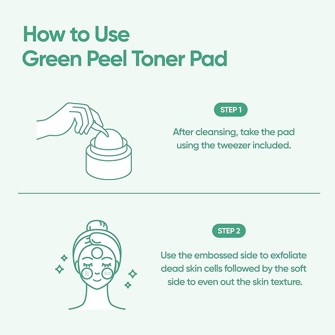 BANILA CO Clean it Zero Green Peel Toner Pad | Vegan Korean Dual Textured for Gentle Exfoliating | Green Complex and LHA to Even Skin Texture and Remove Sebum | Hypoallergenic, Alcohol-Free (70ea)-FemmiqueWomen