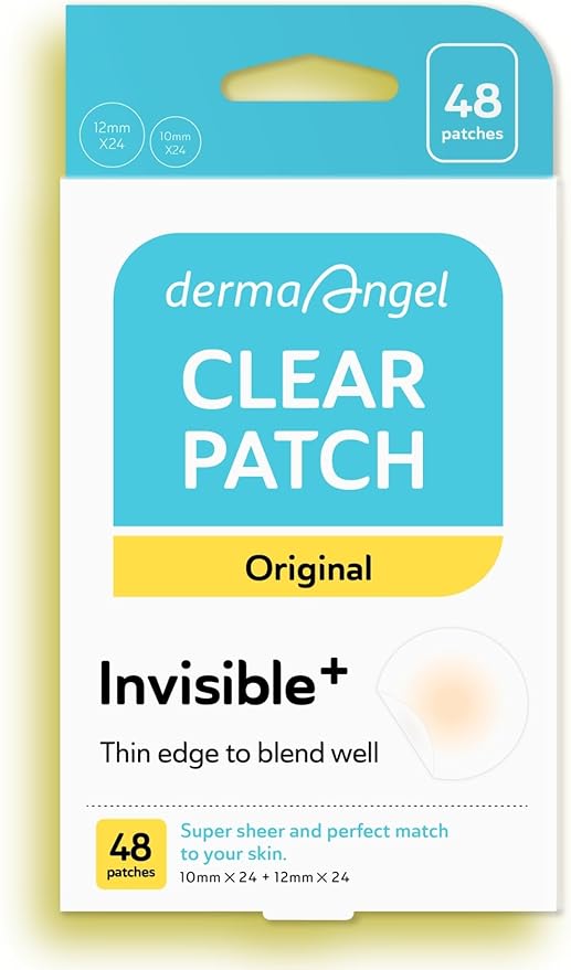 Invisible Pimple Patches for Cystic Acne - Ultra Thin Hydrocolloid Acne Patches & Zit Stickers, Cystic Acne Patch for Surface Blemishes - 48 Count - 2 Sizes Invisible Plus (Clear Patch)-FemmiqueWomen