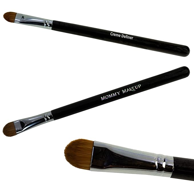 Creme Definer Eyeshadow Brush (1 Pc) Soft & Thick Premium Synthetic Vegan Bristles, Flat Cream Eye Shadow Brush for Makeup Artist-Quality Results, Cruelty-Free by Mommy Makeup-FemmiqueWomen