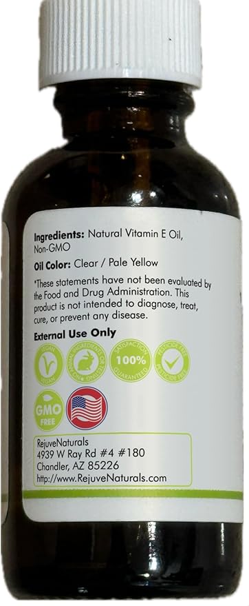 Vitamin E Oil - 100% Pure & Natural, 85,800 IU. Repair Dry, Damaged Skin from Surgery & Acne, Age Spots & Wrinkles. Boost Collagen for Moisturized, Youthful-looking Skin. d-alpha tocopherol, 2 Fl Oz-FemmiqueWomen
