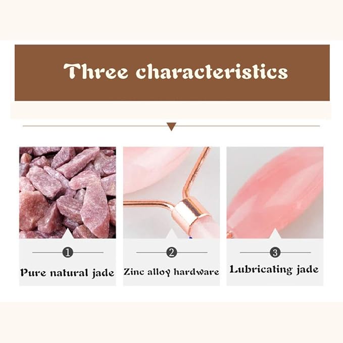 Jade Roller and Gua Sha Set - Facial Body Eyes Neck Massager Tool for Beautiful Skin Detox - Reduce Wrinkles Aging -（Southern Jade）-FemmiqueWomen