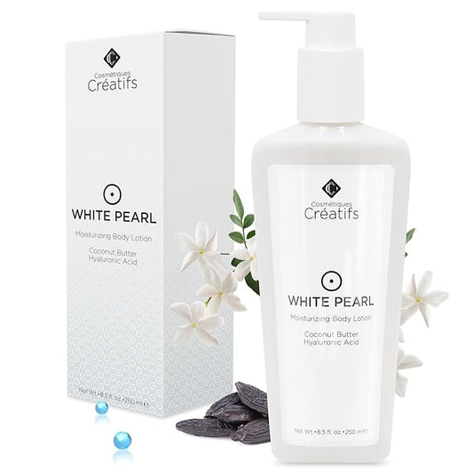 White Pearl Moisturizing Body Lotion with Coconut Butter and Hyaluronic Acid, 8.5 fl. oz.-FemmiqueWomen