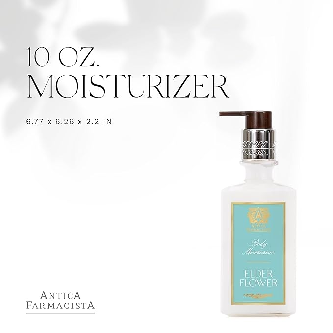 Antica Farmacista Body Moisturizer - Moisturizing Scented Lotion - Premium Body Moisturizer - Luxury Gift for Women & Men - Hand & Skin Hydration - Elderflower, 10 Fl Oz-FemmiqueWomen