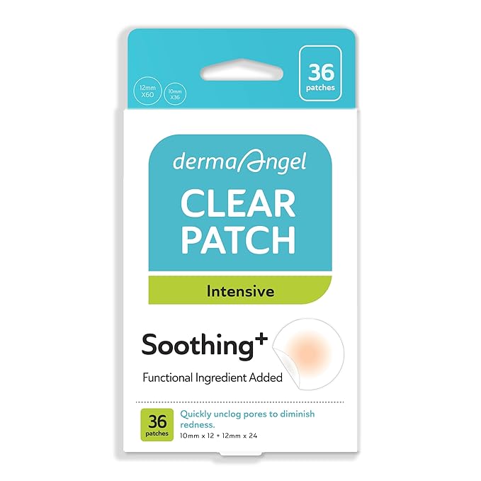 Invisible Salicylic Acid Pimple Patches for Face - Redness Reducing Hydrocolloid Acne Patches, Clear Pimple & Zit Patches for Blind Pimples - Soothing Plus (Clear Patch) (Intensive-36dots-2)-FemmiqueWomen