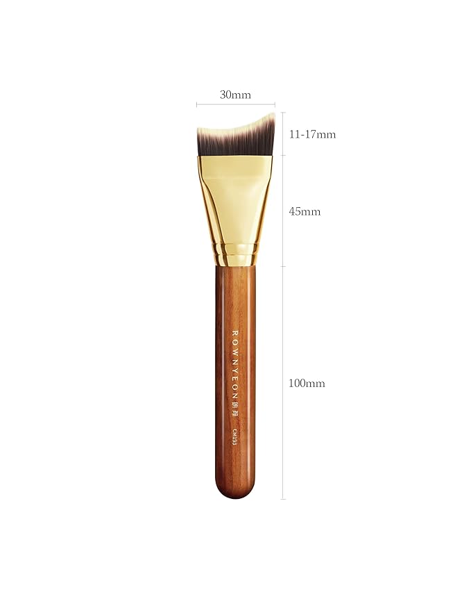 Desert Oak Series Mermaid Tail Foundation Brush - Airbrush - Filter Finish for Liquid & Cream Foundation, Bubinga Wood Handle (CM 193)-FemmiqueWomen