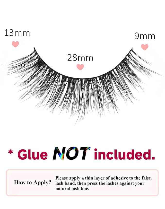 Natural Lashes Mink Natural Eyelashes False Eyelashes Natural Look False Lashes Wispy Eye Lashes Cat Eyelashes Fake Lashes KD01-FemmiqueWomen