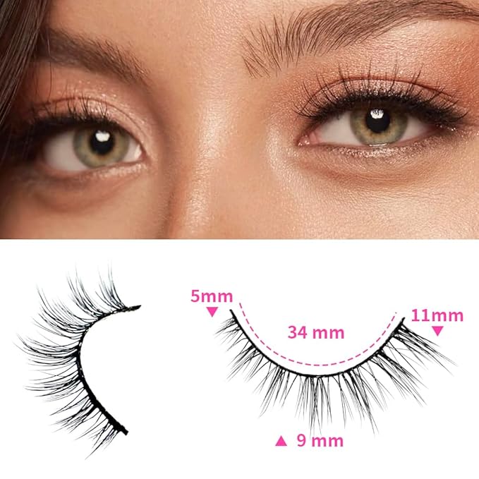 False Eyelashes 48 Pairs Faux Mink Lashes 14mm Wispy Lashes 3D Fluffy Cat Eye Lashes Pack Bulk Wholesale Strip Lashes(style 48-038)-FemmiqueWomen