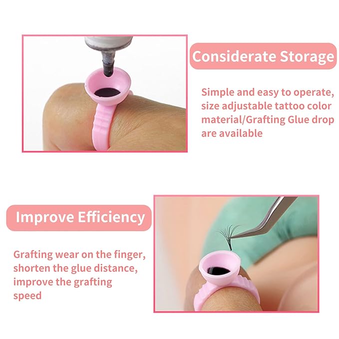 350 PCS Under Eye Gel Pads,Eyelash Mascara Brushes,Holder Eyelash Extension Rings - 100% Naturel Lint Free,Comfy and Cool,Eyelash Extension Eye Pads,Hydro gel Eye Patches Beauty Tool(Pink)-FemmiqueWomen