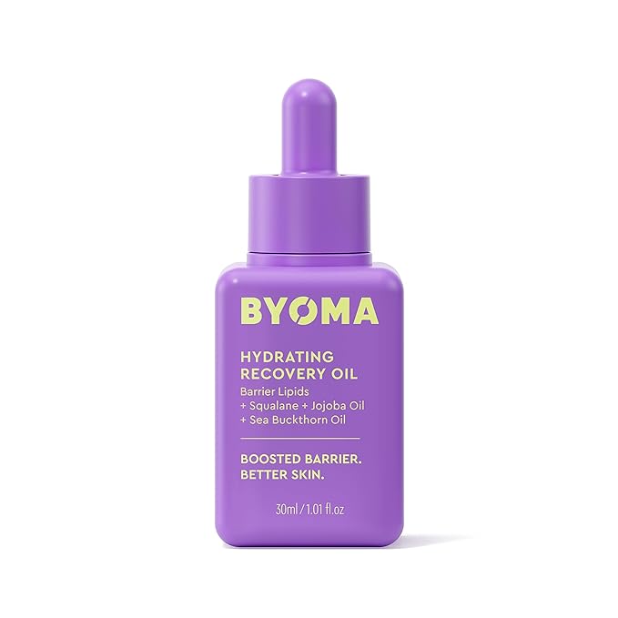BYOMA Hydrating Recovery Oil - Luxury Face Oil with Squalane, Jojoba Oil & Seabuckthorn Oil - Instant Radiant and Glowy Skin - Barrier Repair Facial Oil - 1.01 fl. oz-FemmiqueWomen