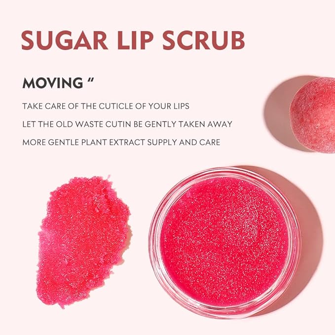 3Pcs Lip Care Set, Exfoliator Lip Sugar Scrub, Lip Mask and Plumping Lip Oil, Effectively Moisturizes Lip Clear, Repairs Dry Lips-FemmiqueWomen