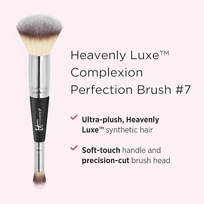 IT Cosmetics Makeup Set - Includes Supersize Bye Bye Under Eye Concealer (44.0 Deep) + Heavenly Luxe Complexion Perfection Concealer Brush (1 fl oz) - with Collagen, Hyaluronic Acid & Antioxidants-FemmiqueWomen