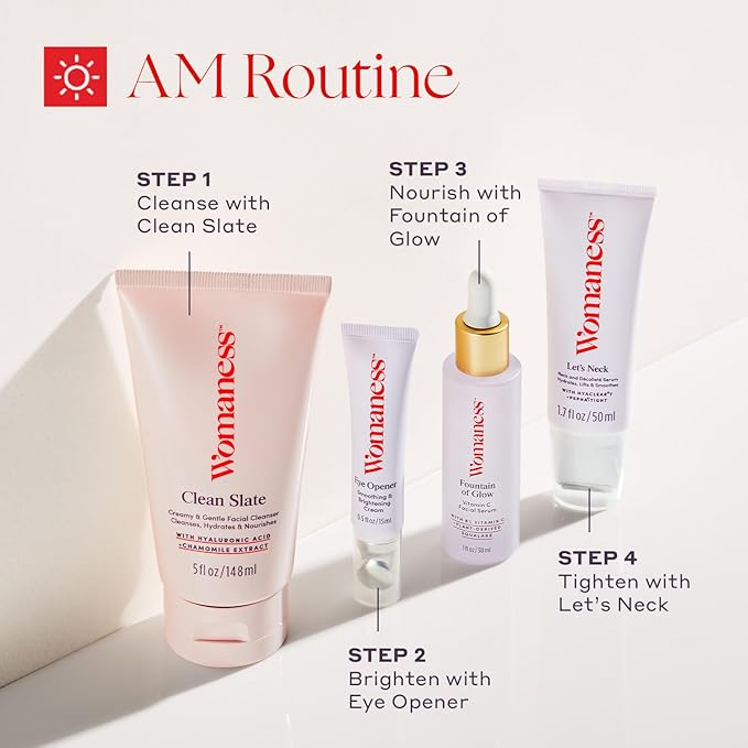 Womaness Let's Neck Firming Serum - Hydrates, Lifts, and Smoothes with Cooling & Massaging Roller Applicator - Cream for Women to Smooth Wrinkles & Tightening Sagging Skin - 50ml Roller-FemmiqueWomen