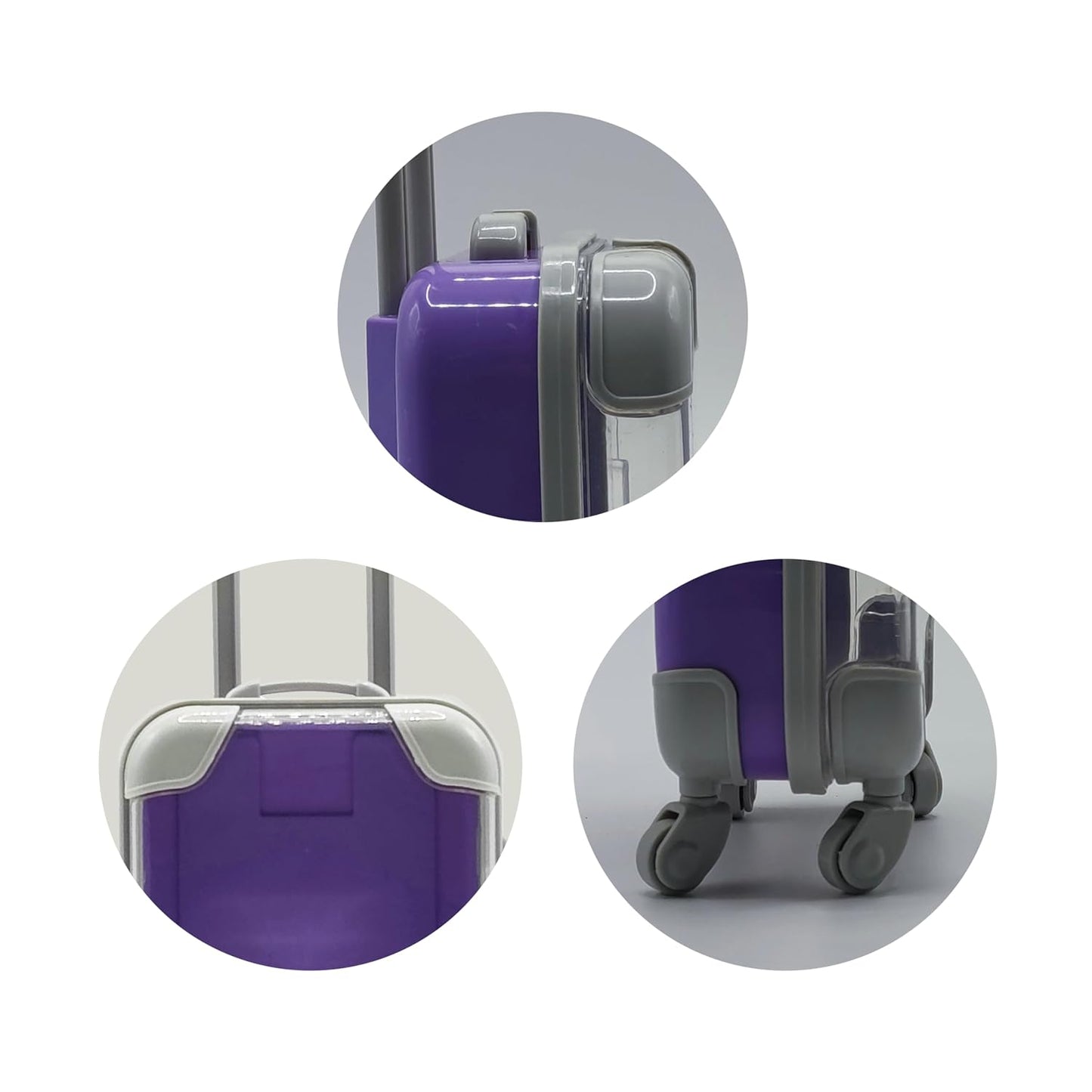 False Eyelash Storage Box, Portable Travel Organizer Mini Luggage False Eyelash Tray Makeup Tool (PURPLE)-FemmiqueWomen