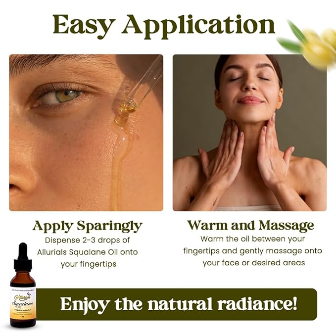 100% Organic & All Natural Plant-Based Squalane Oil for Face, Hair, & Body, Cold Pressed and Unrefined Premium Grade Multipurpose Facial Oil for Moisturize, Smooth, and Soften Skin - 1 Oz-FemmiqueWomen