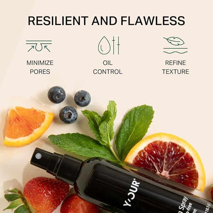 Y’OUR Silk Makeup Setting Spray: Lightweight Hydrating Face Mist; Long-Lasting, Blurring, Natural Finish. Infused with Vitamin E & Minerals, Paraben-Free. Made in USA. 4 fl. oz (118.3g)-FemmiqueWomen