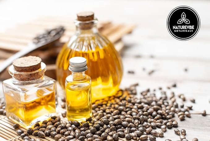 Naturevibe Botanicals Castor Oil 32 Ounces | 100% Pure and Natural | Great for Skin Care and Hair Care | Hexane Free Unrefined Oil for Enhanced Eyebrows and Eyelashes 32 Fl Oz | 946ml-FemmiqueWomen