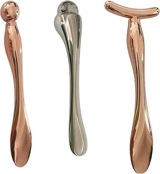 3PCS Eye Cream Applicator Tool Eye Roller for Puffy Eyes Face Roller Massage Tools-FemmiqueWomen