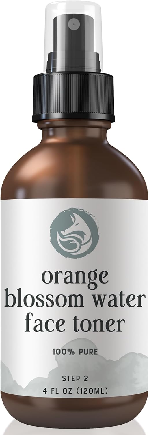 Orange Blossom Water Face Toner - Alcohol-Free Daily Facial Toner Spray 100% Natural for Sensitive Skin Acne and Breakouts - Best to Tone Tighten and Clear Pores - 120mL/4.oz by Foxbrim-FemmiqueWomen