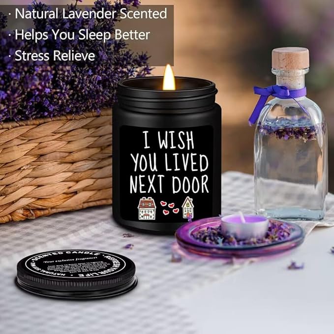 Birthday Unique Men Gifts, I Wish You Lived Next Door Scented Candles, Birthday Gifts for Men