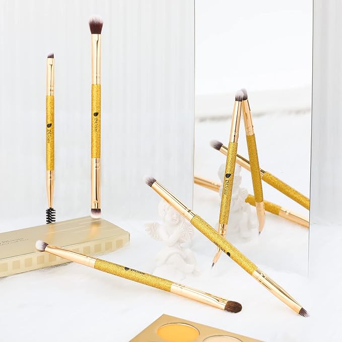 DUcare Eyeshadow Brushes Set Duo End Eye Makeup Brushes Professional Eyeshadow Brush set 5Pcs Travel Concealer Eyebrow Eyelash Eye Liners Blending-FemmiqueWomen