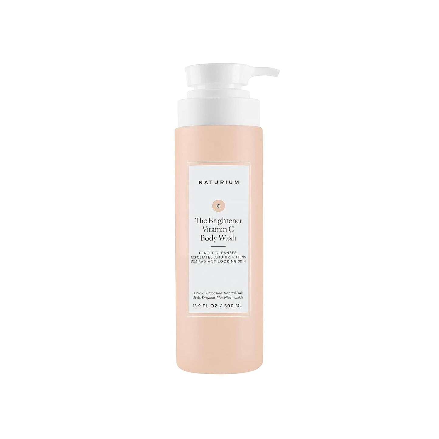 Naturium The Brightener Vitamin C Body Wash, Gentle Cleanser for Smoother-Looking Skin, Removes Dirt, Oil & Other Impurities, 16.9 oz-FemmiqueWomen