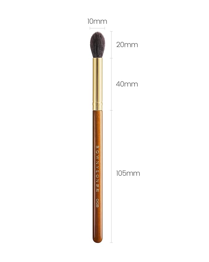 Desert Oak Series Eyeshadow Blending Brush - Dome Goat Hair Bristles for Seamless Crease Work, Premium Bubinga Handle with Gold Brass Ferrule (CM 169)-FemmiqueWomen