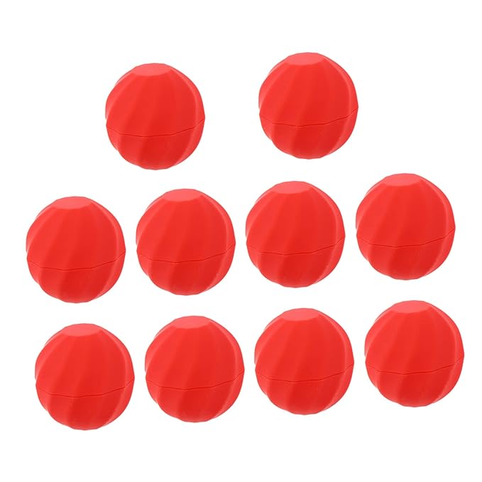 10pcs Box Spherical Lipstick Case Bulk Lip Balm Lipgloss Lip Gloss Round Ball Containers Lip Balm Containers Lip Balm Sphere Container Empty Lip Balm Sphere Lip Balm Bottles Red-FemmiqueWomen
