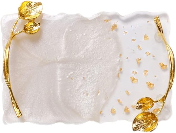 2023 Retro Nail Art Palette, Nail Painting Mixed Color Palette with Leaves Handle, Nail Holder Gel Color Makeup Display Board Pallet (White)-FemmiqueWomen