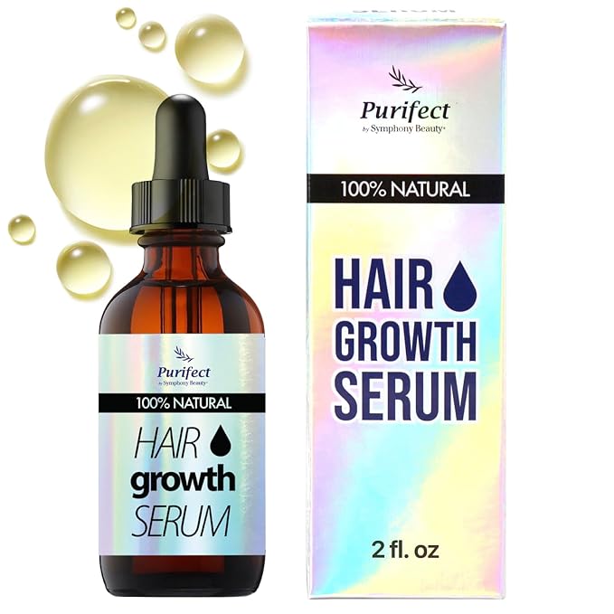 100 Natural Botanical Hair Growth Serum for Nourishing Hair Scalp and Protecting Hair loss, Moringa Camellia Rosemary Castor Tea Tree Peppermint Jojoba Blended , Made In USA (2oz)-FemmiqueWomen