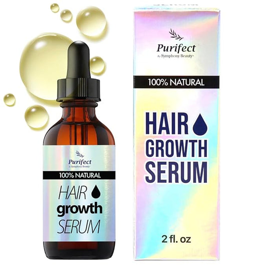 100 Natural Botanical Hair Growth Serum for Nourishing Hair Scalp and Protecting Hair loss, Moringa Camellia Rosemary Castor Tea Tree Peppermint Jojoba Blended , Made In USA (2oz)-FemmiqueWomen