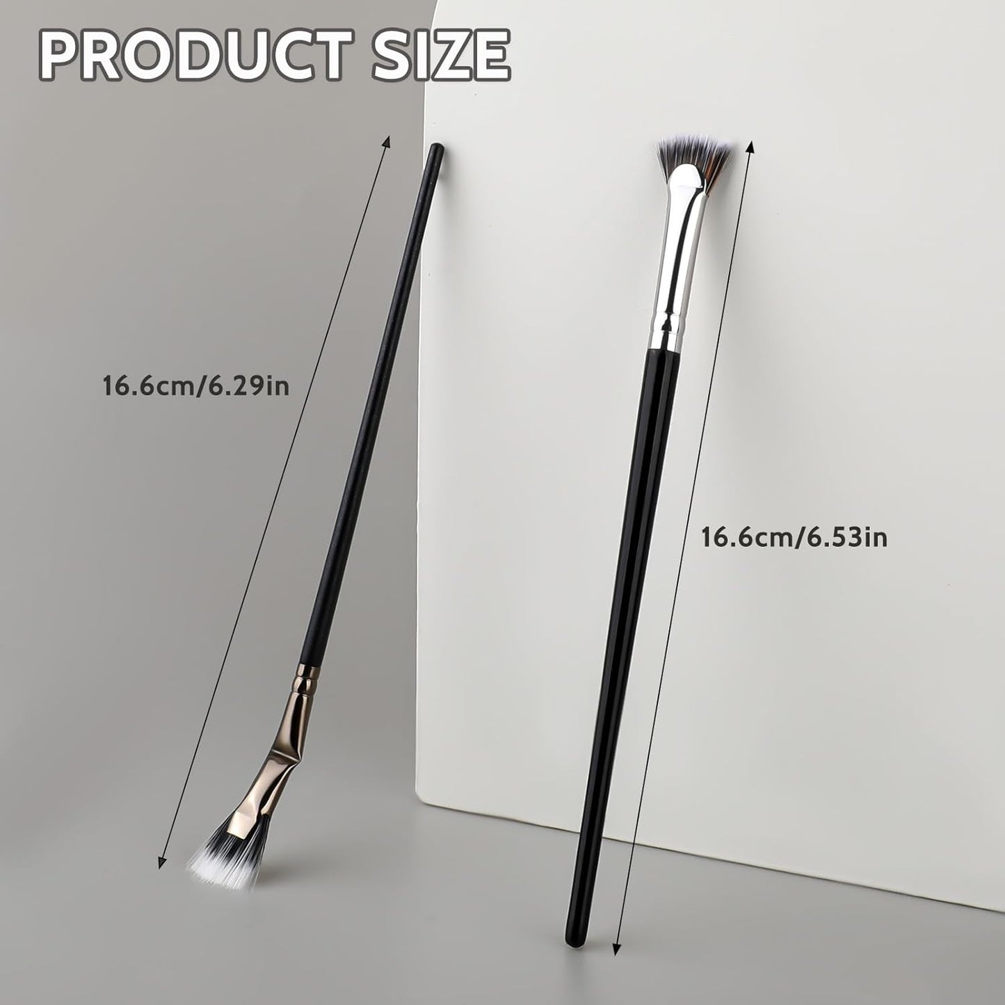 2Pcs Folding Angle Scalloped Lash Brush Multifunctional Fan Shaped Lashes Wand New Angled Eyelash Brush Separator Mascara Brushes Makeup Tool for Upper Lower Eyelash Lifted Eye Shadow Eyebrow-FemmiqueWomen