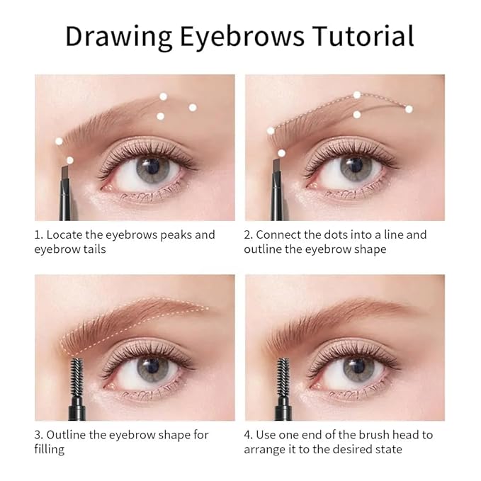 long lasting and waterproof Triangle eyebrow Pencil With Brush (coffee)