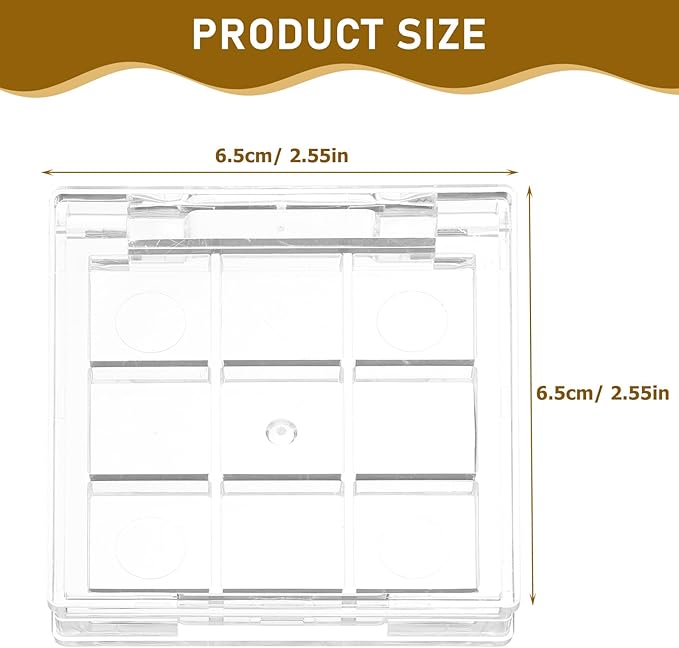 2pcs Empty Lipstick Palette Clear Lipstick Case Mini Highlighters Cross Body Bag Portable Makeup Organizer Storage Cases Sample Eye Shadow Plastic Empty Bracket Travel-FemmiqueWomen