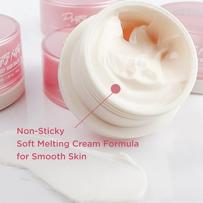 Touch in Sol Pretty Filter Glassy Skin Balm Primer 2 Pack – Skin Smooth Moisturizing Primer before Makeup - Natural Glow Face Cream Moisturizer with Shea Butter and Rose Flower Water, 1.05 oz.-FemmiqueWomen