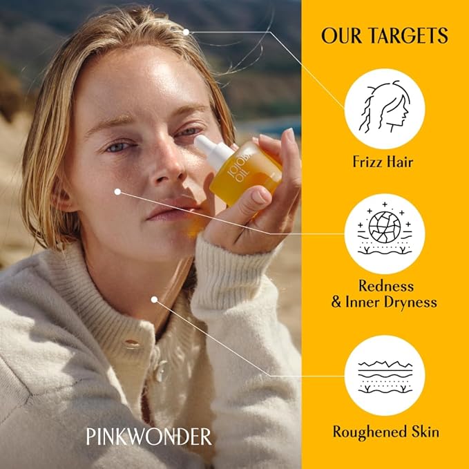 PINKWONDER USDA Organic Jojoba Oil | 100% Pure, Cold-Pressed & Vitamin E-Rich Oil for Skin | Non-Greasy, Fast-Absorbing for Face, 1.69oz (50ml)-FemmiqueWomen