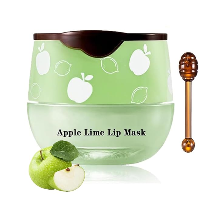 1PCS Bee Lip Balm Honey Lip Balm,Exfoliating Honey Pot Lip Balm Sleeping Lip Mask with Brush, Hydrating & Prevention Dry and Cracked, Lip Scrubs Exfoliator & Moisturizer-FemmiqueWomen