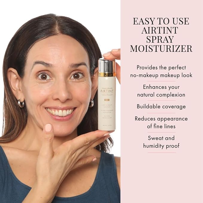 Jerome Alexander MagicMinerals AirTint Tinted Moisturizer AirBrush Spray Light Shade | Tinted Moisturizer Spray with Anti-Aging Ingredients | Dark-FemmiqueWomen