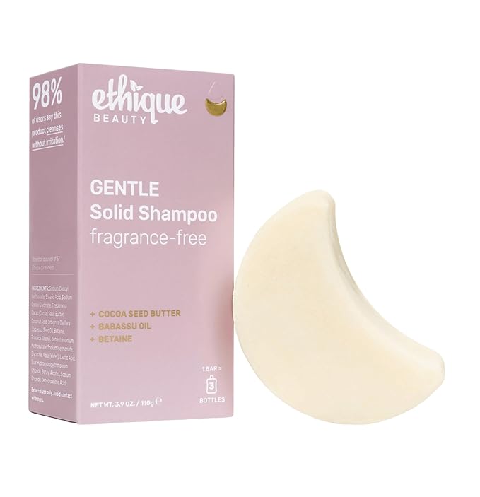 Ethique Gentle Unscented Shampoo Bar with Cocoa Butter - Plastic-Free, Cruelty-Free, Vegan, 3.88 oz - Formerly Bar Minimum-FemmiqueWomen