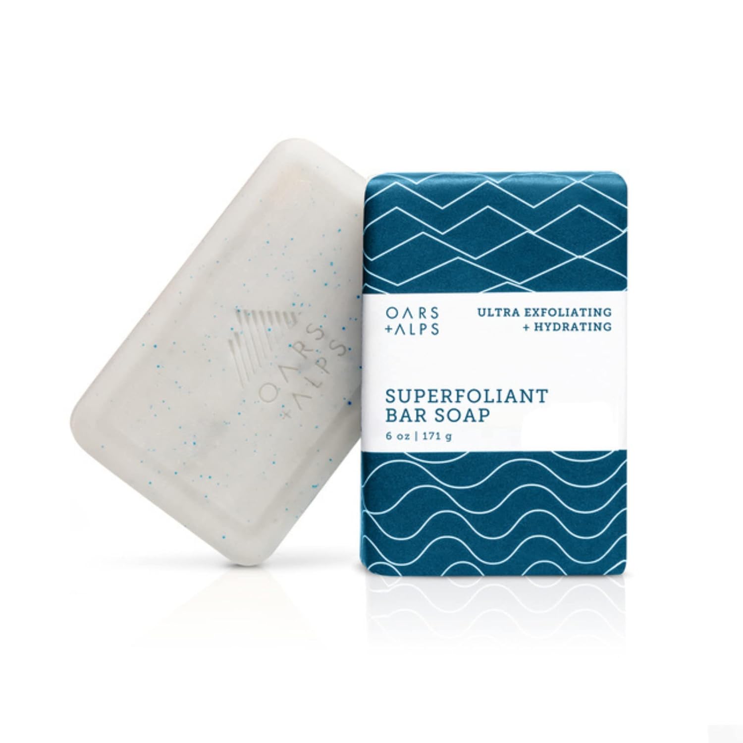 Oars + Alps Superfoliant Exfoliating Men's Bar Soap, Dermatologist Tested and Made with Clean Ingredients, Travel Size, 1 Pack, 6 Oz-FemmiqueWomen
