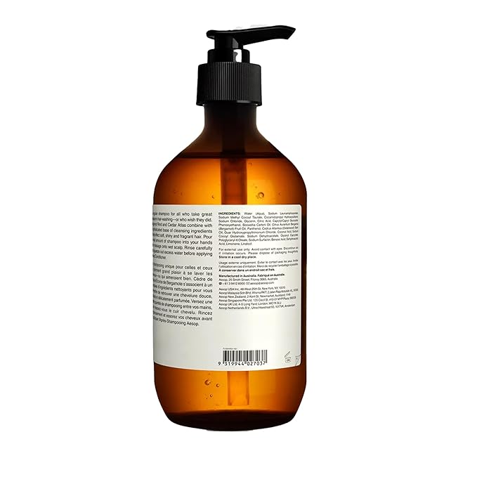 Aesop Shampoo | Soften Hair, Restore Shine | Bergamot Rind, Frankincense, Cedar Atlas | 16.9 oz / 500mL-FemmiqueWomen